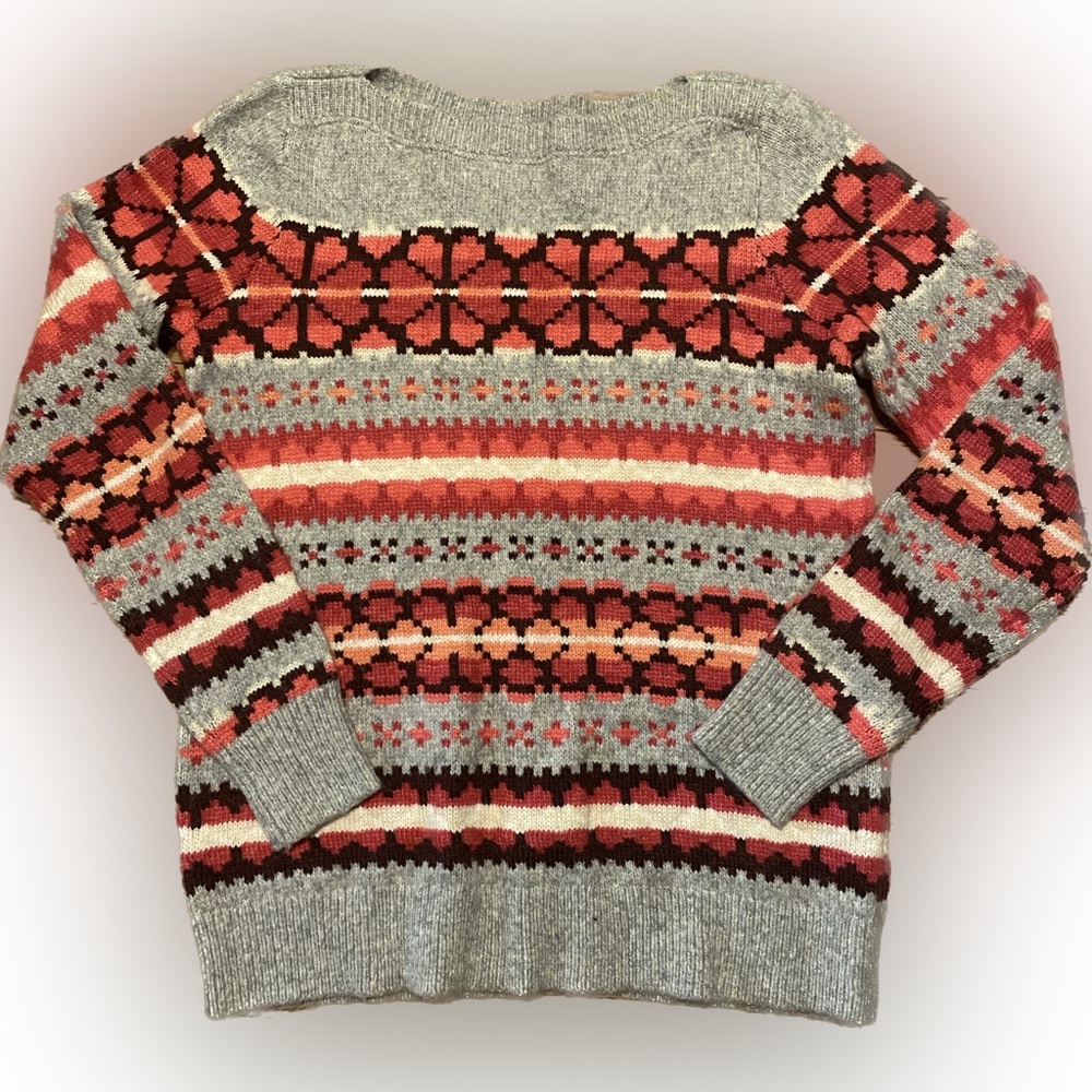 Loft Modern Fair Isle Print Sweater M (New)